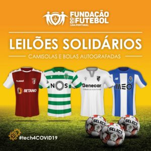 Bolas e camisolas autografadas vão ser leiloadas para ajudar hospitais