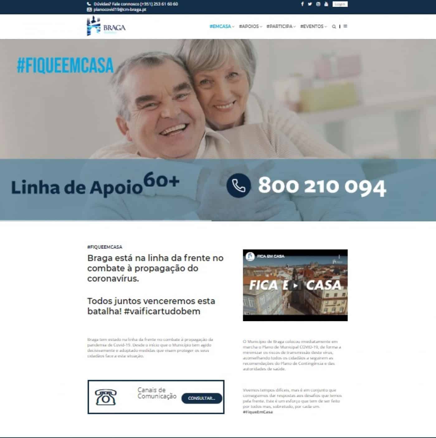 Câmara de Braga lança portal sobre a Covid-19