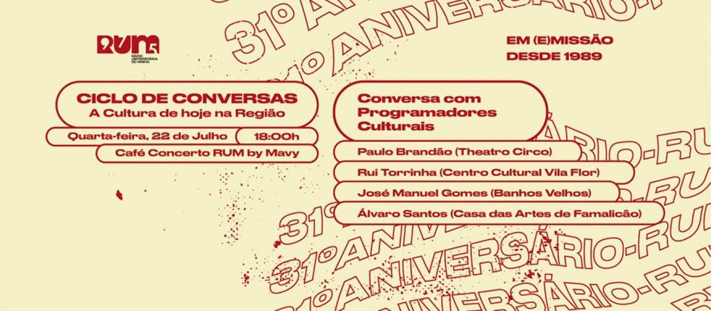 Programadores culturais da região em destaque no Café Concerto RUM by Mavy