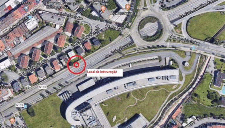 Atenção. Trabalhos na Avenida João Paulo II