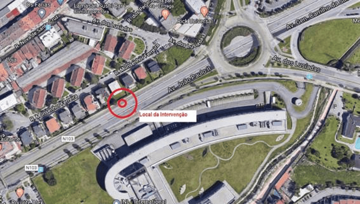 Atenção. Trabalhos na Avenida João Paulo II