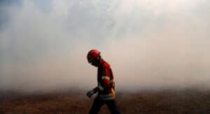 Dois bombeiros feridos com gravidade em combate a incêndio em Proença-a-Nova