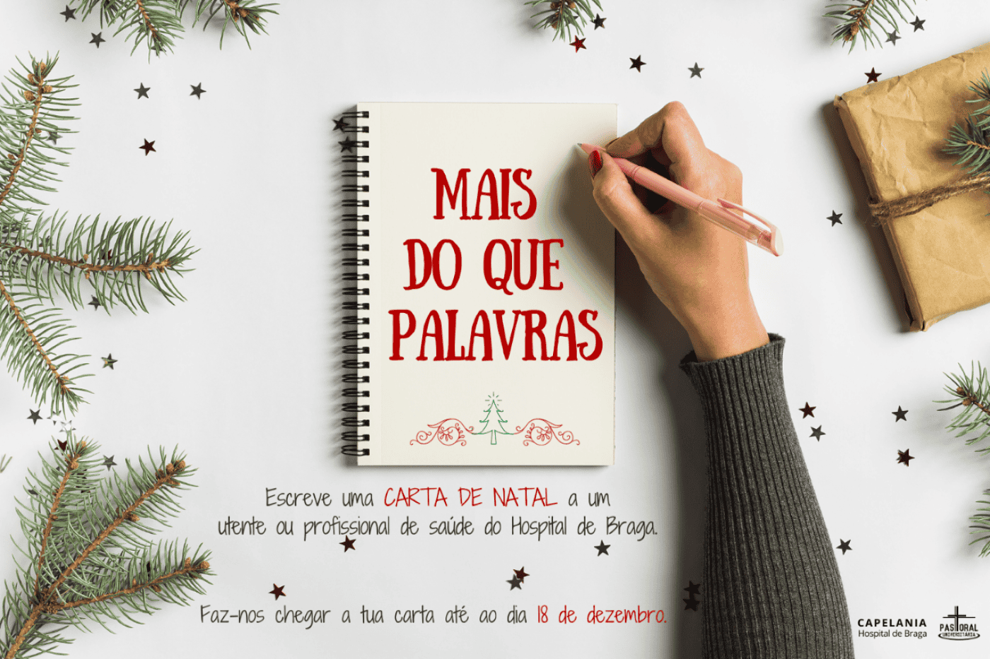 Universitários escrevem cartas de Natal a quem está no Hospital de Braga