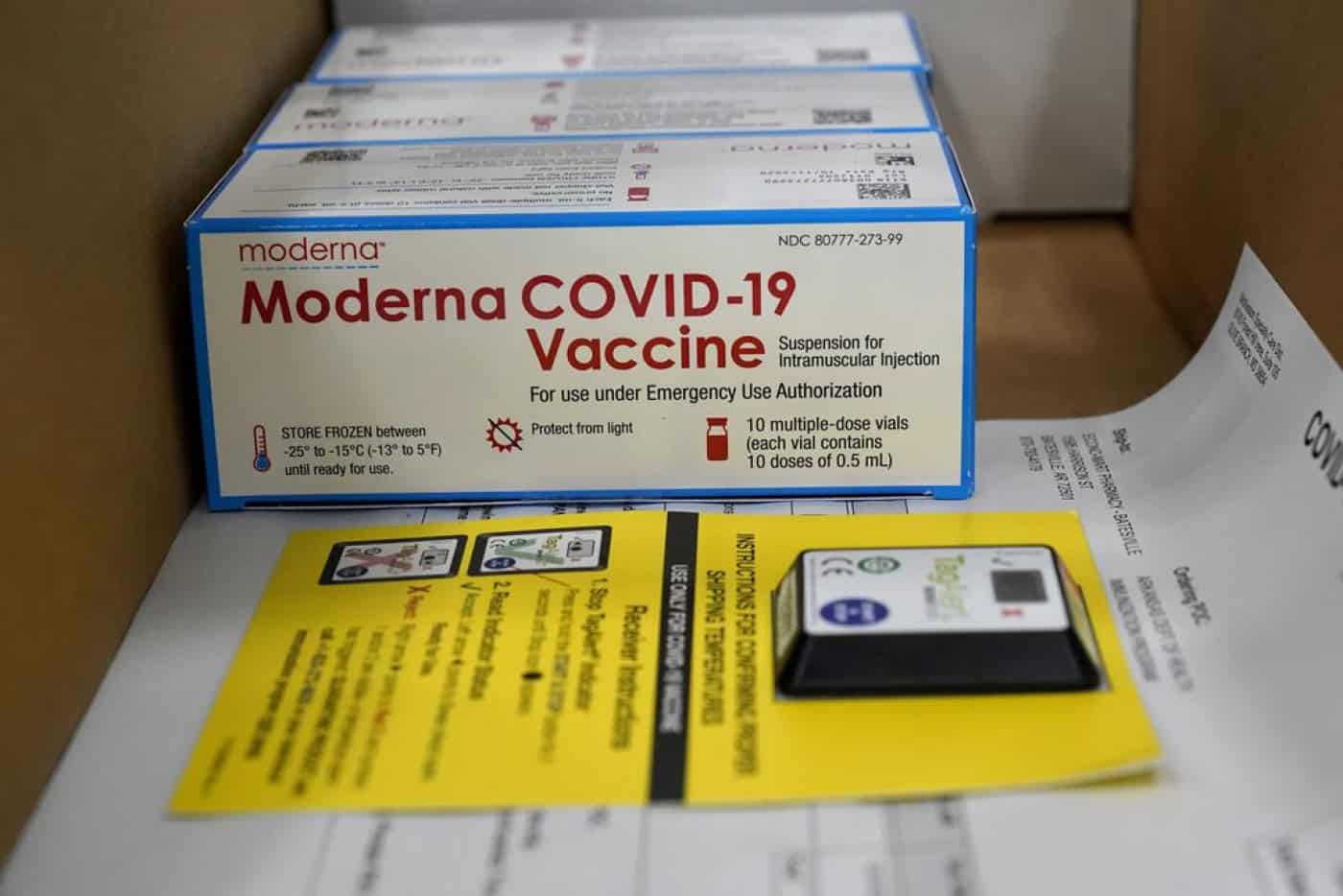 "Moderna vai fazer entrega de 8.400 doses ainda esta semana"