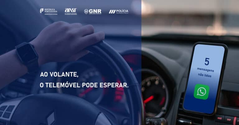 PSP e GNR lançam campanha: "Ao volante, o telemóvel pode esperar"