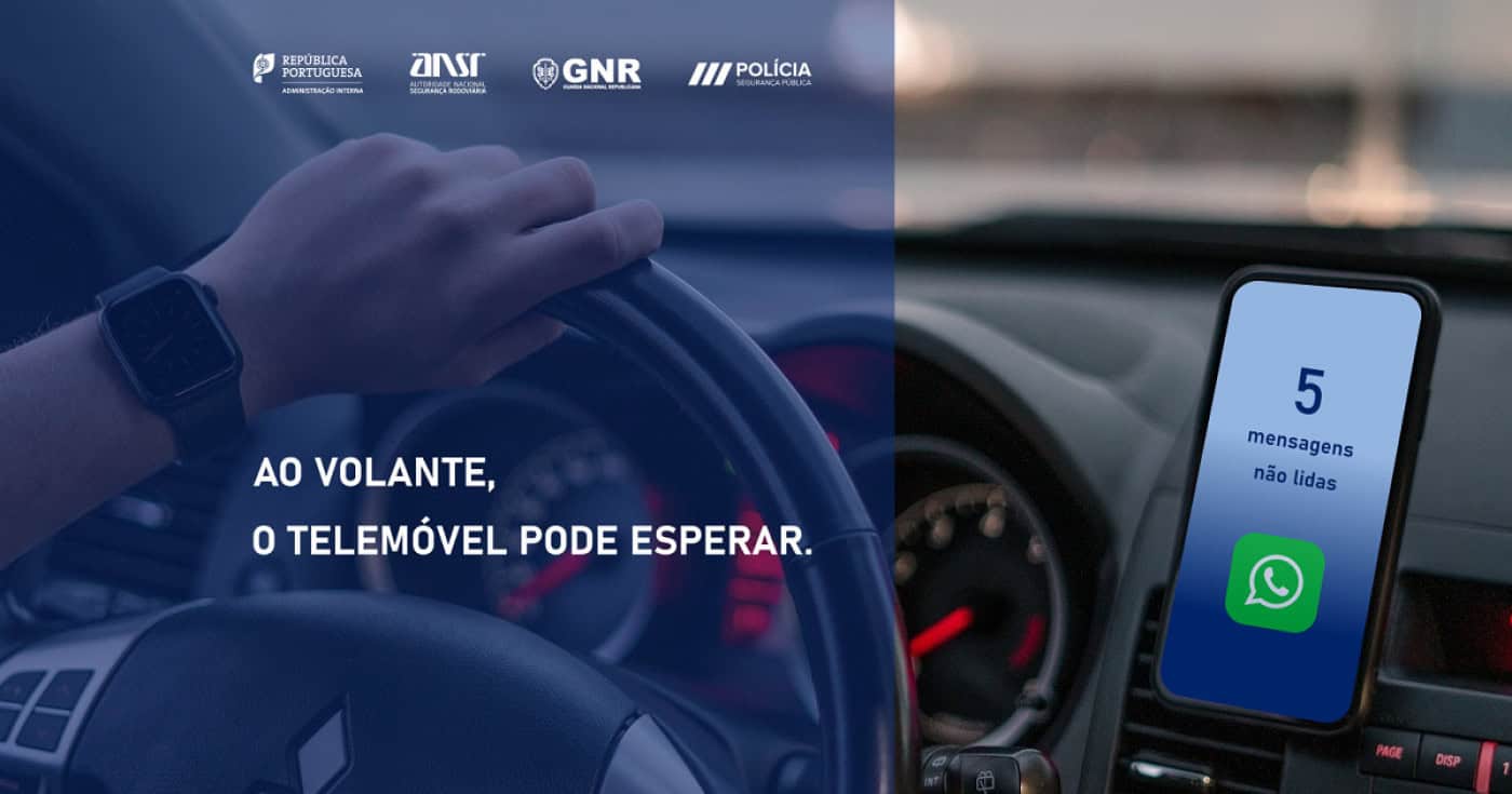 PSP e GNR lançam campanha: "Ao volante, o telemóvel pode esperar"