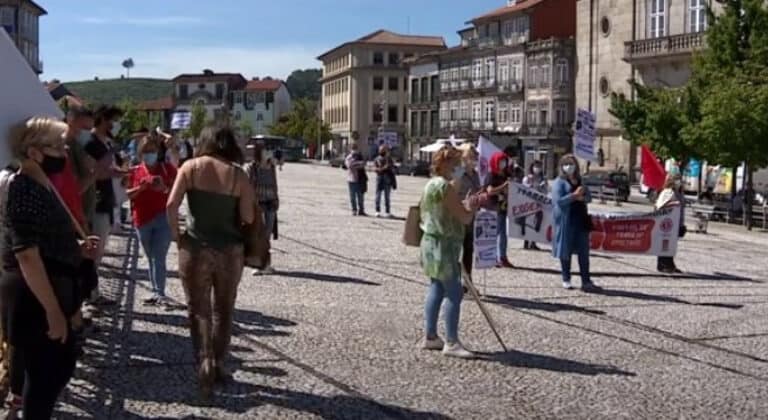 Trabalhadores da Misericórdia de Guimarães cumprem terceiro dia de greve