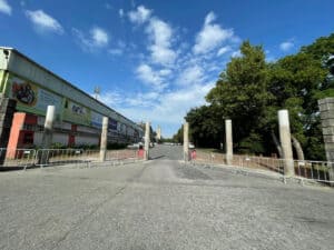 Pórtico de entrada do Estádio 1º de Maio instalado nos próximos dias