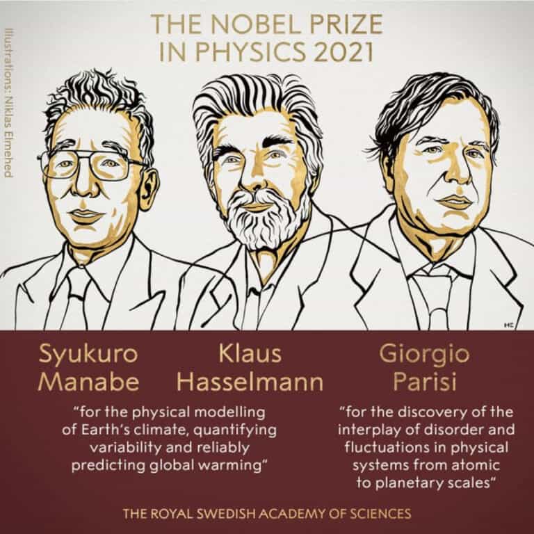 Nobel da Física atribuído a Syukuro Manabe, Klaus Hasselmann e Giorgio Parisi&nbsp;
