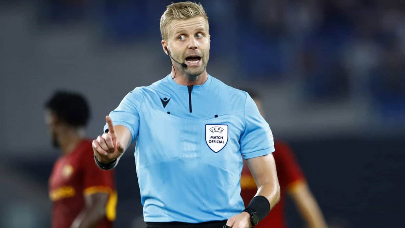 Árbitro sueco Glenn Nyberg no Sporting de Braga-Ludogorets