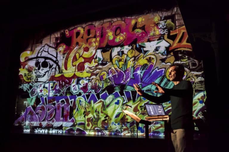 História do graffiti em espetáculo no palco do Gnration&nbsp;&nbsp;