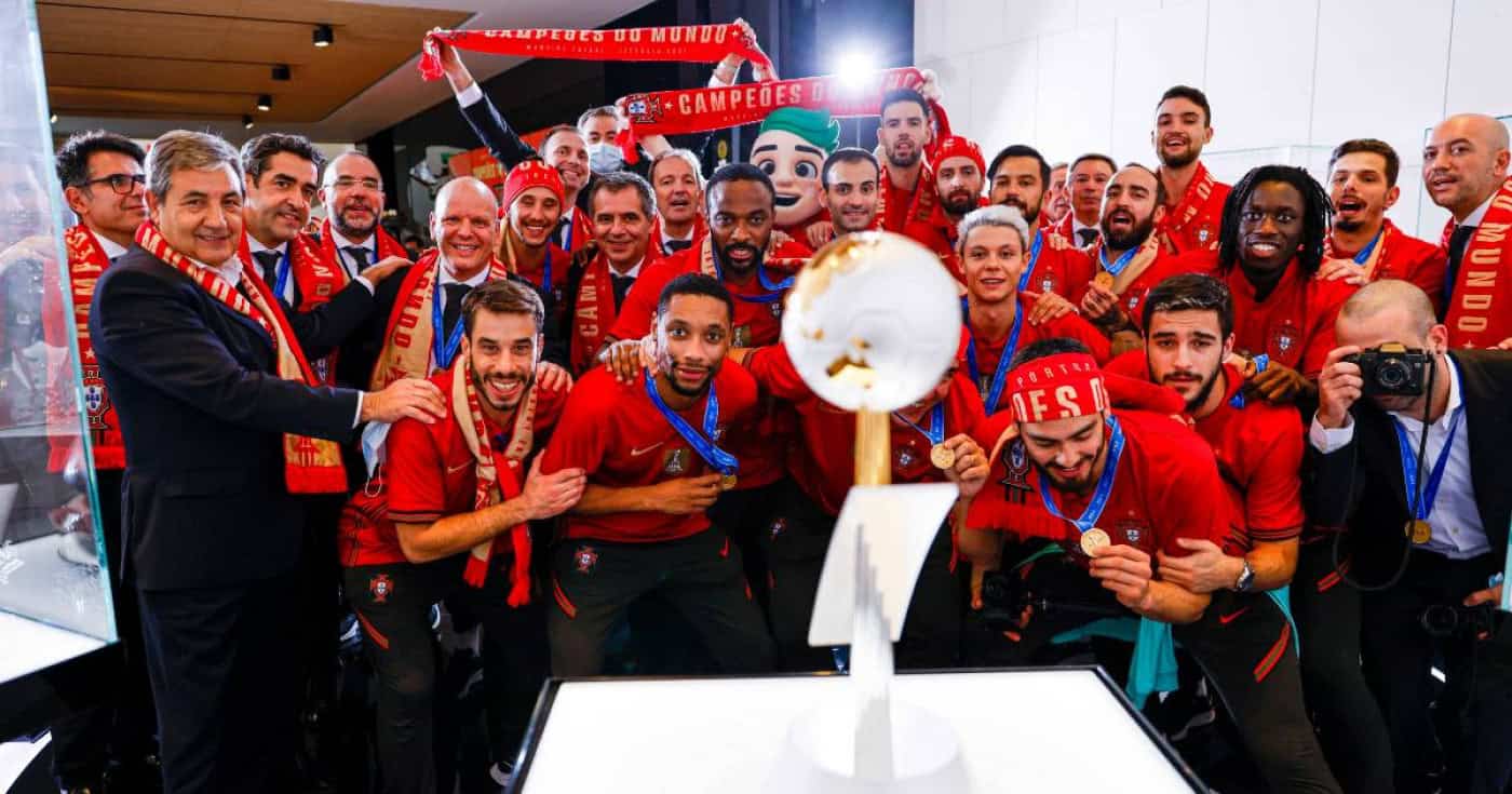 Portugal eleita melhor seleção de futsal do mundo em 2021