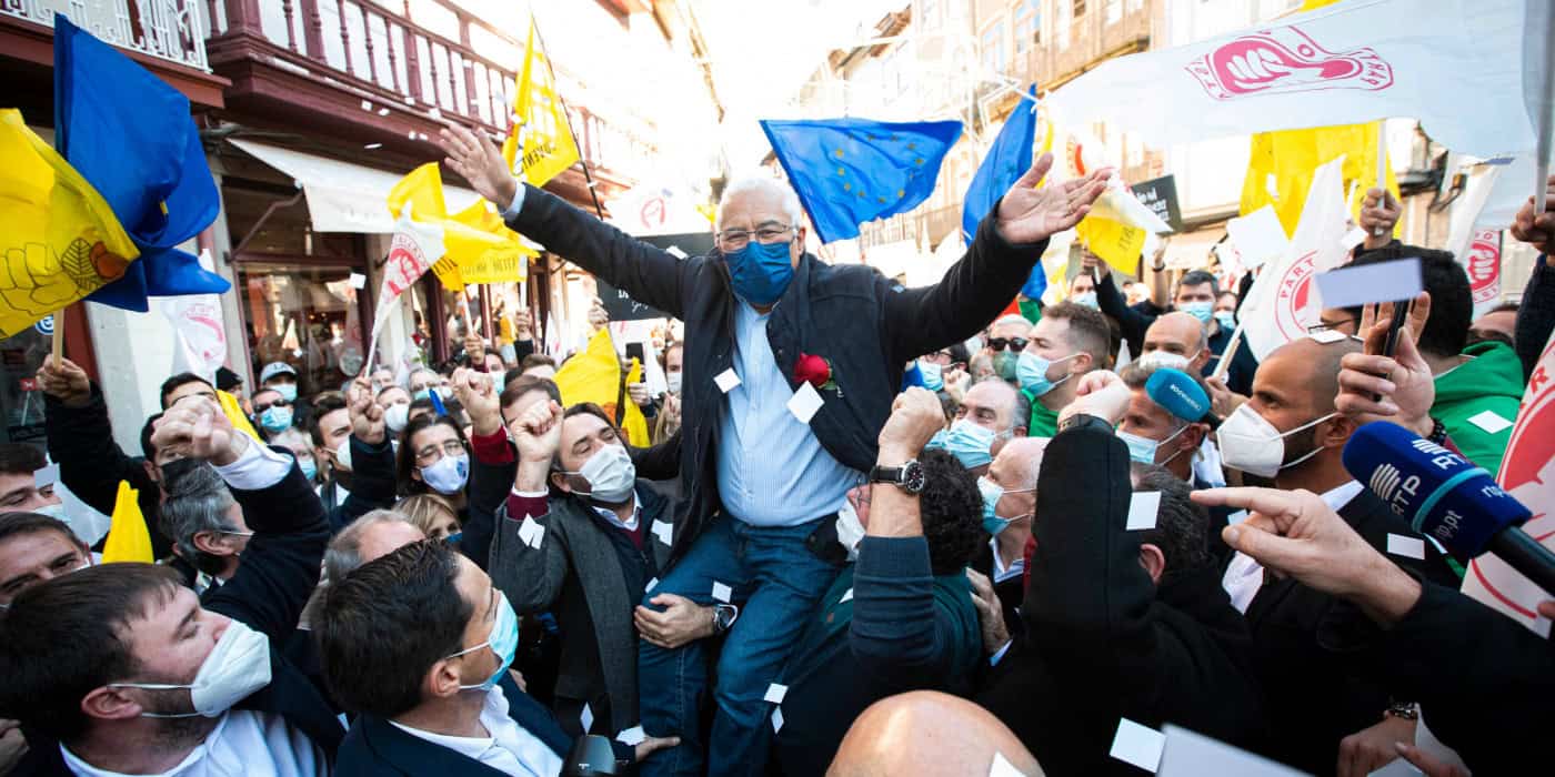 Guimarães, pintado de rosa, dá vitória a António Costa