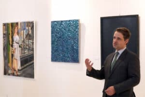 Trabalhos da Bienal de Pintura do Eixo Atlântico expostos na BLCS 