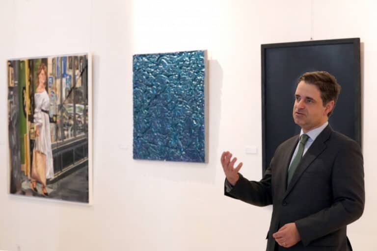 Trabalhos da Bienal de Pintura do Eixo Atlântico expostos na BLCS