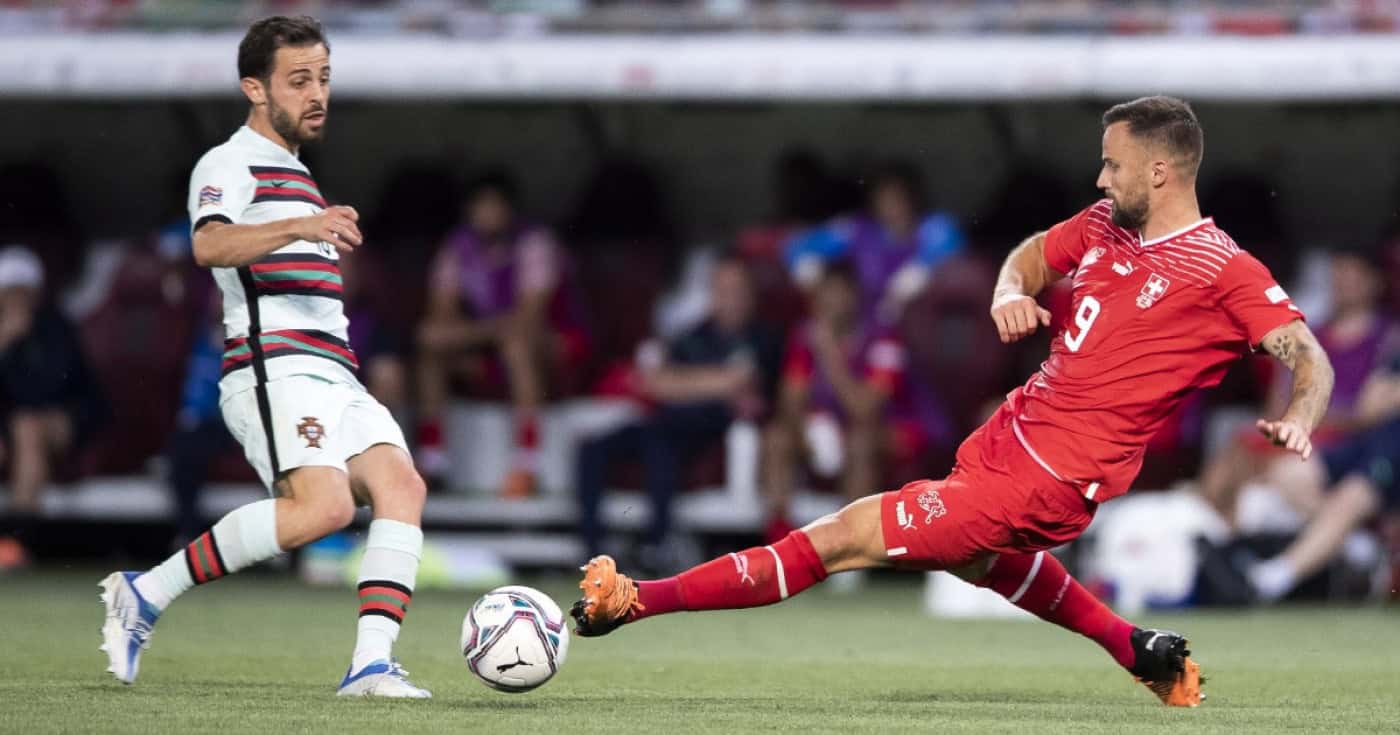Portugal perde na Suíça e ‘entrega’ liderança à Espanha na Liga das Nações