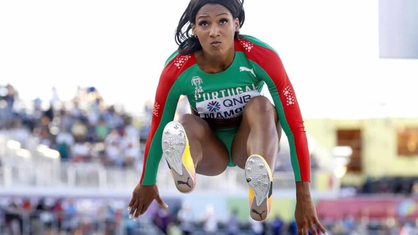 Patrícia Mamona na final do triplo salto com melhor marca do ano