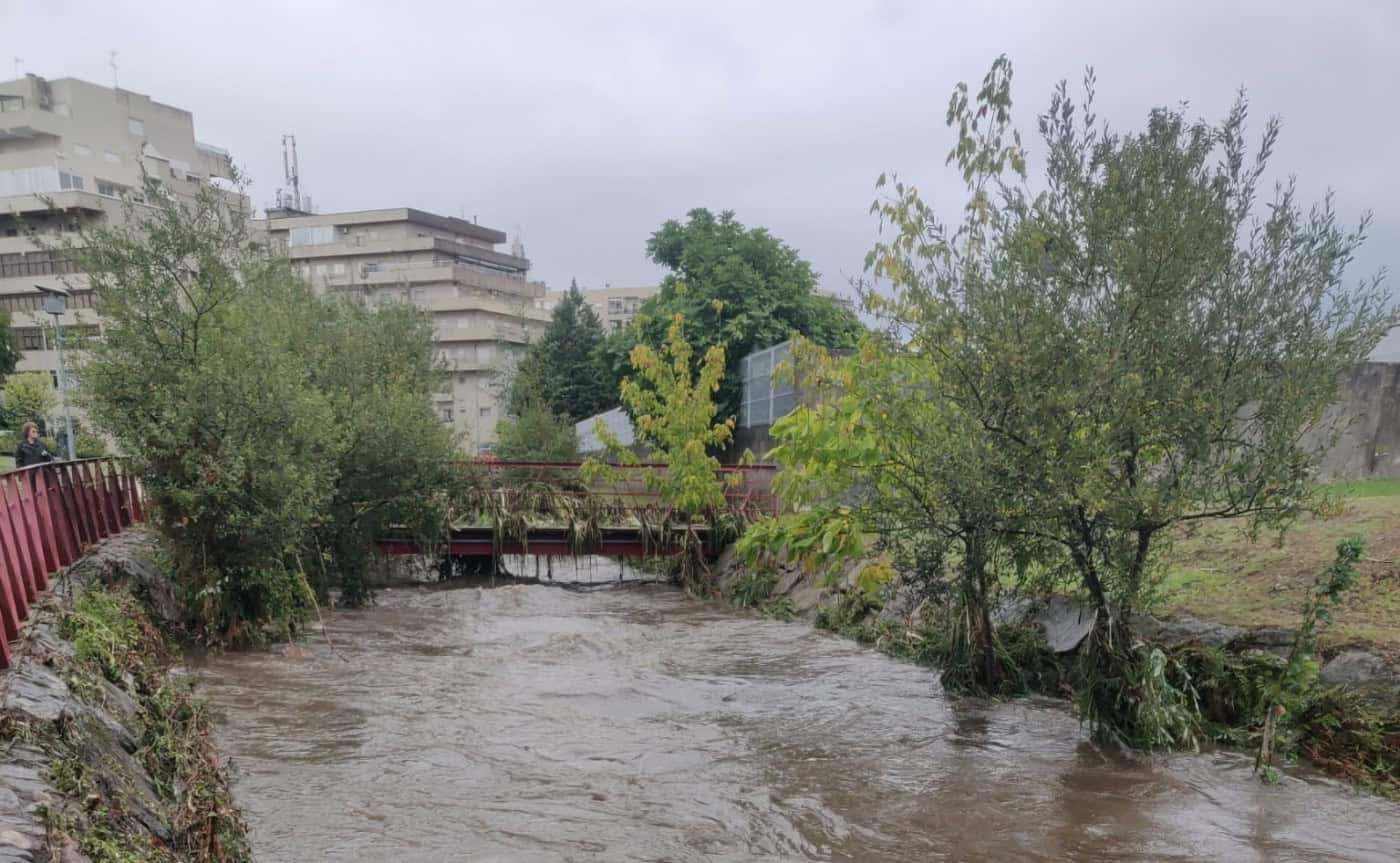 Rio Este galga as margens e volta a provocar danos em viaturas junto à Bosch