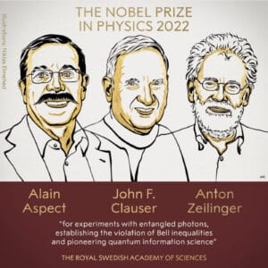Nobel da Física atribuído a Alain Aspect, John F. Clauser e Anton Zeilinger&nbsp;