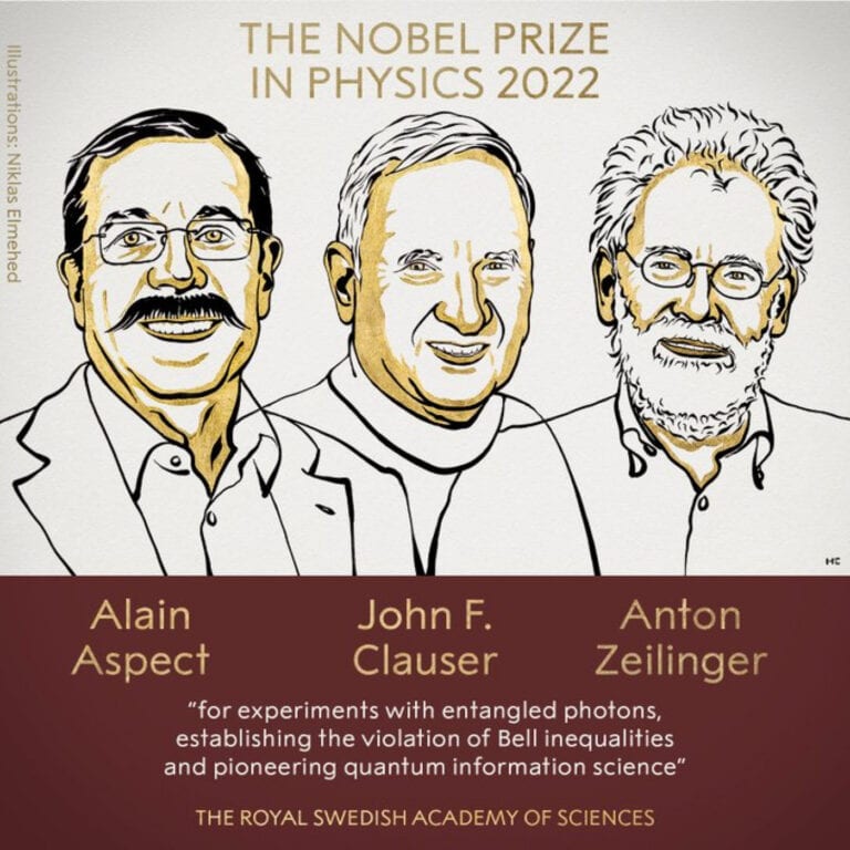 Nobel da Física atribuído a Alain Aspect, John F. Clauser e Anton Zeilinger