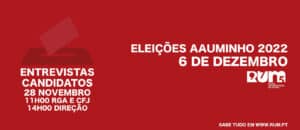 Eleições AAUMinho. RUM emite entrevistas aos cabeças de lista