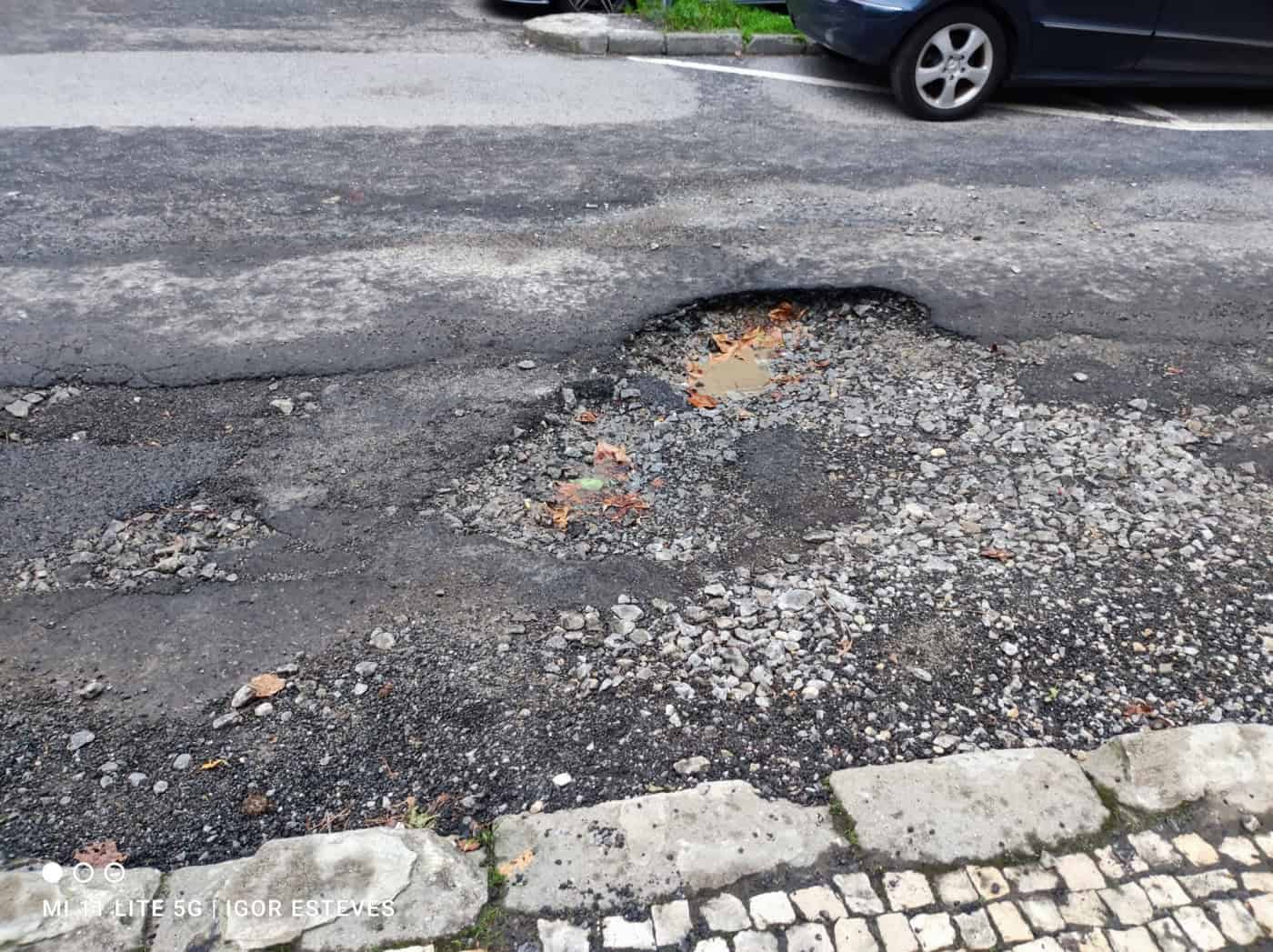 Mau tempo em Braga provocou derrocadas, deslizamento de terras e buracos nas estradas