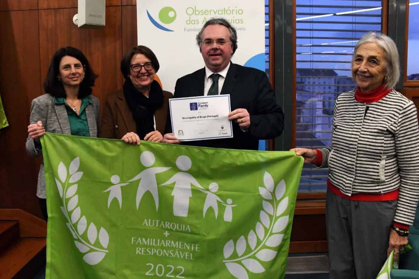 Município de Braga é pela 9ª vez consecutiva considerado uma autarquia familiarmente responsável