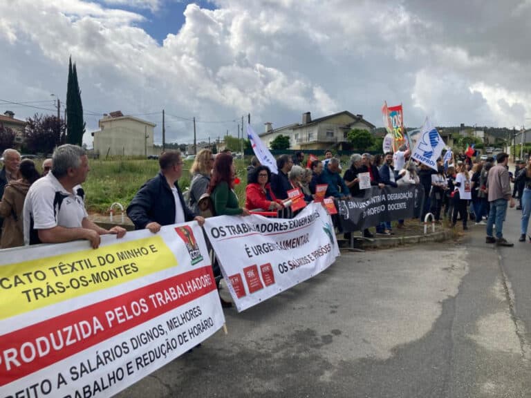 Protestos à chegada do Governo a Braga para Conselho de Ministros
