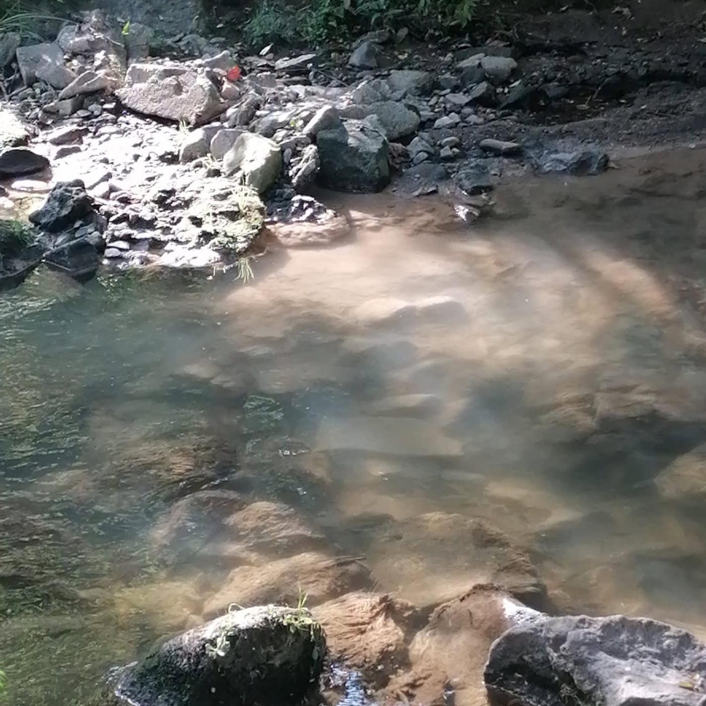 Rutura de conduta da Agere em obra particular deixa rio Este acastanhado