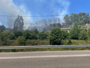 Quase trinta bombeiros combatem incêndio em Braga