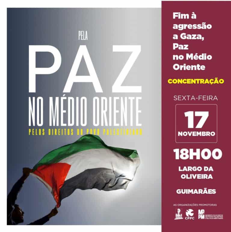 União dos Sindicatos de Braga associa-se a ato público pela paz no Médio Oriente