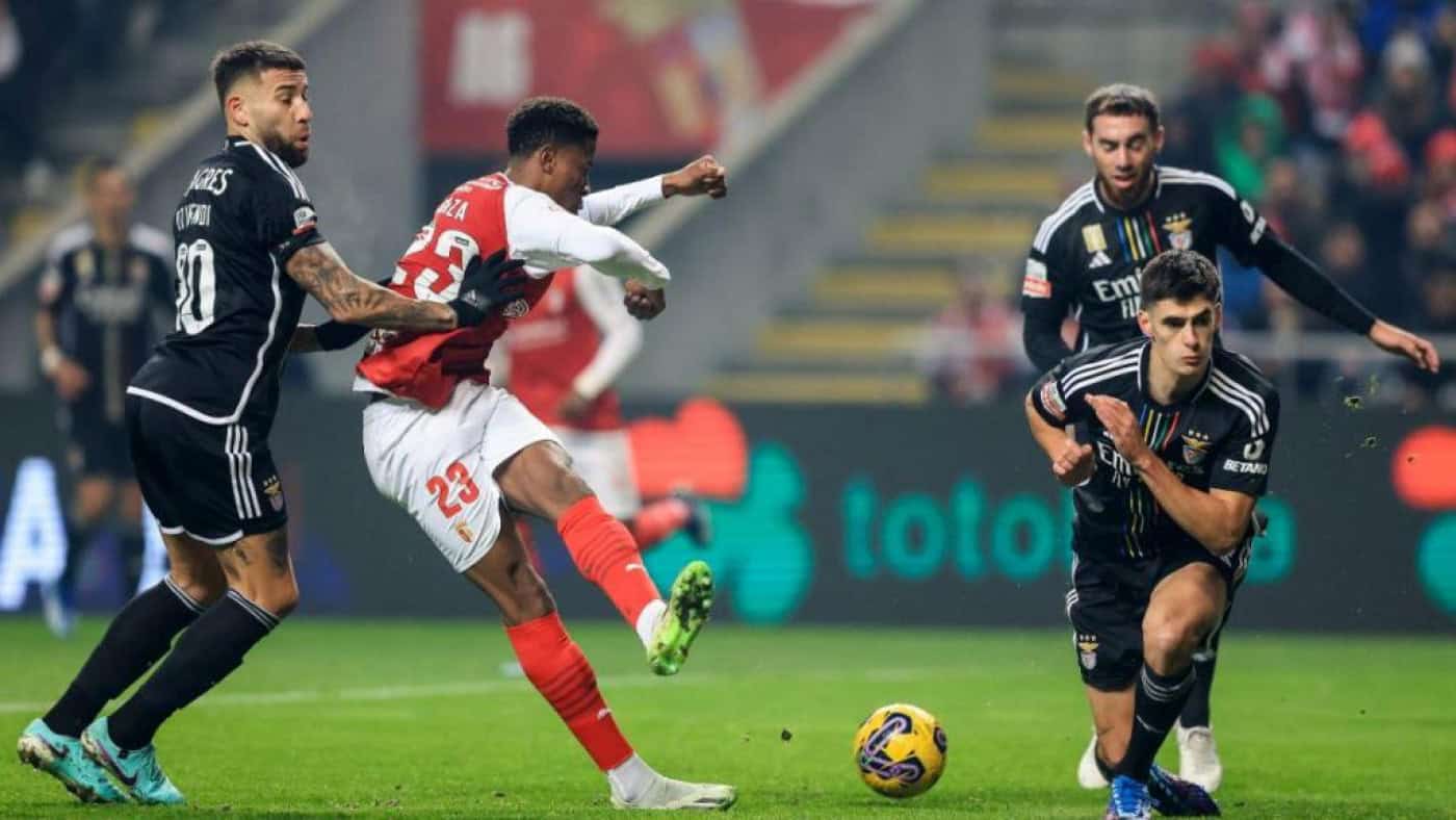 SC Braga perde na receção ao SL Benfica e mantém 4.ª posição no campeonato