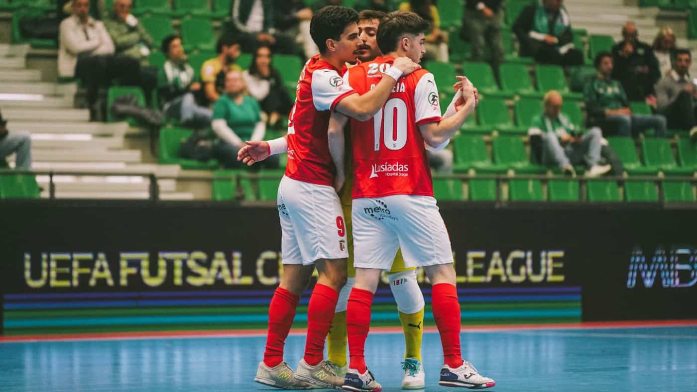SC Braga entra com o pé direito na Ronda de Elite da Liga dos Campeões de Futsal