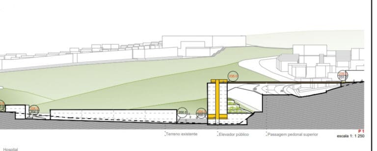 Parque das Sete Fontes vai ter elevador e viaduto pedonal