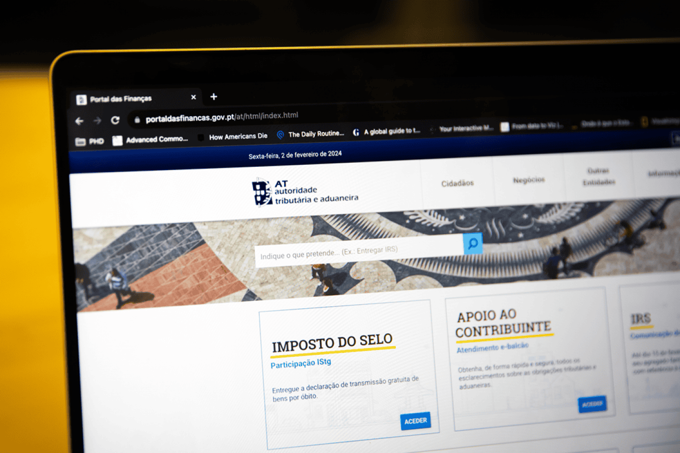 Portal das Finanças 'em baixo' e decorrem trabalhos para repor sistema