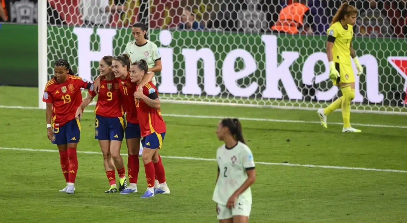 Europeu feminino. Portugal goleado pela Espanha