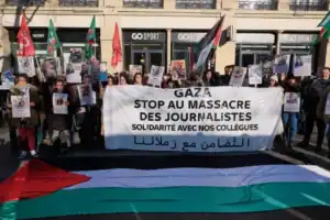 Redações de todo o mundo protestam hoje contra assassínio de jornalistas em Gaza 