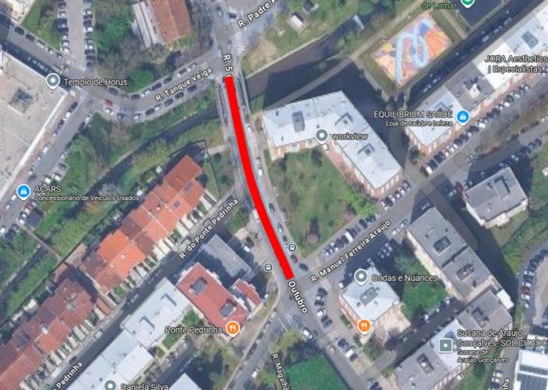 Obras cortam trânsito na Rua 5 de Outubro durante três dias