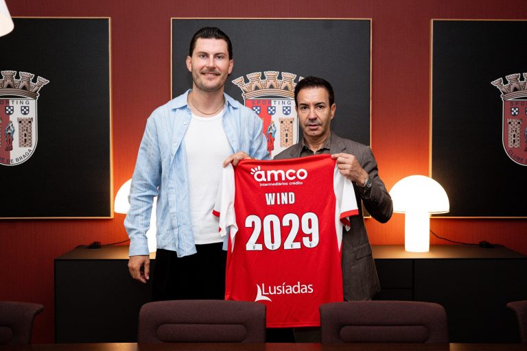 SC Braga. Jonas Wind, internacional dinamarquês, assina até 2029